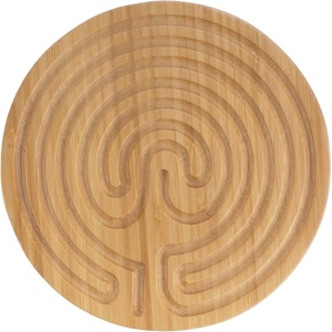 image:imageBambooMN Cretan Style 7 Circuit Bamboo Finger Labyrinth  6 Carbonized Brown  3 UnitsCarbonized Brown